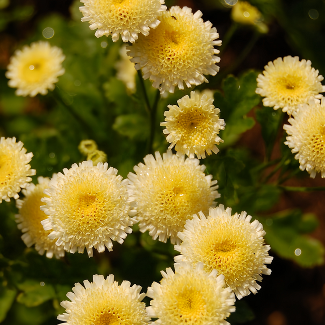 Pyrethrum Parthenium 'Faint Yellow' Botanical Seeds