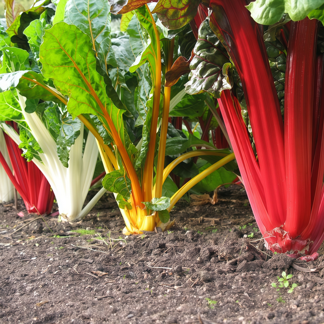 Beta vulgaris subsp. vulgaris 'Rainbow Mix' Chard Seeds