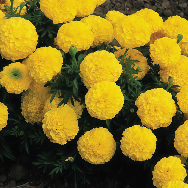 Tagetes Erecta 'Yellow' Giant Marigold Seeds