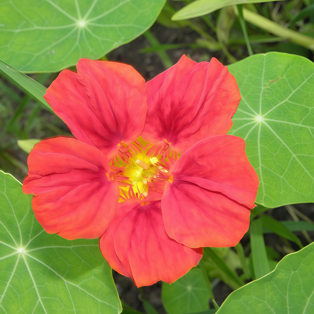 Tropaeolum Majus 'Rose Red' Nasturtium Seeds