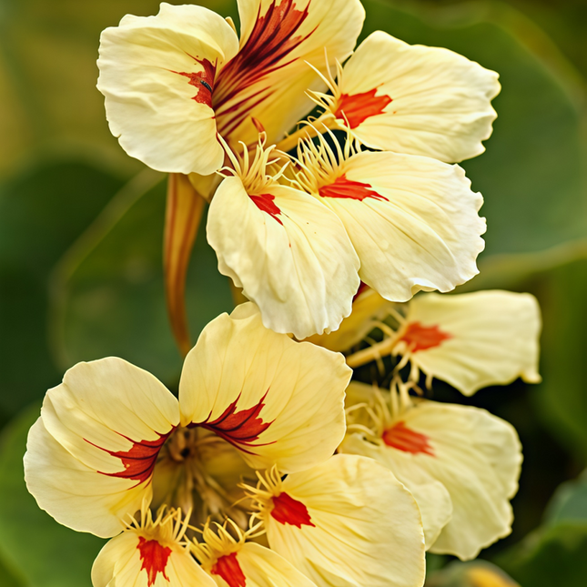 Tropaeolum Majus 'Yellow Red Stripes' Bicolor Seeds