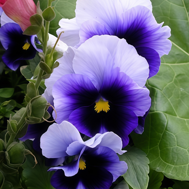Viola Cornuta 'Blue White Wing' Bicolor Viola Seeds