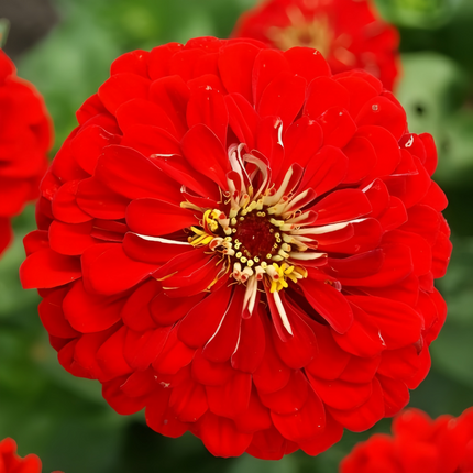 Zinnia Elegans 'Red Double' Double Petal Seeds