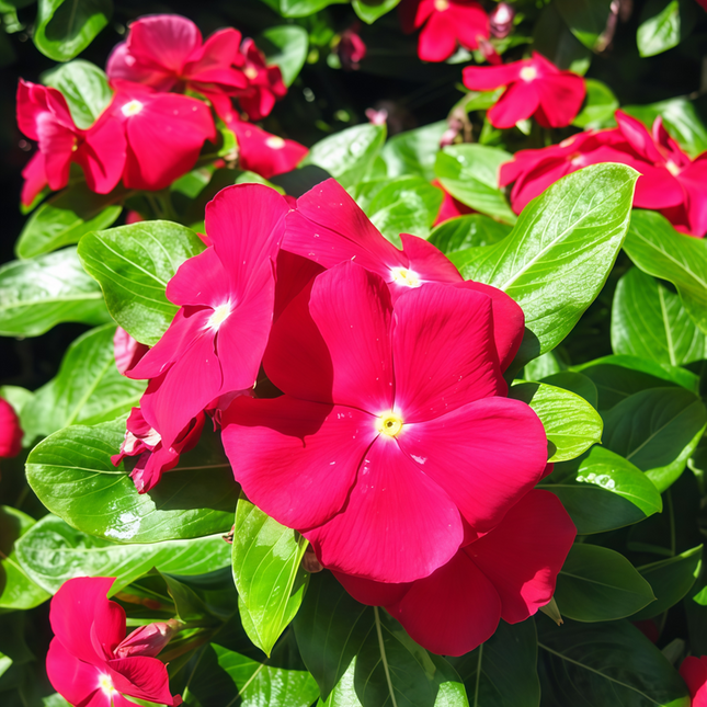 Catharanthus Roseus 'Deep Red Core' Small Flower Seeds