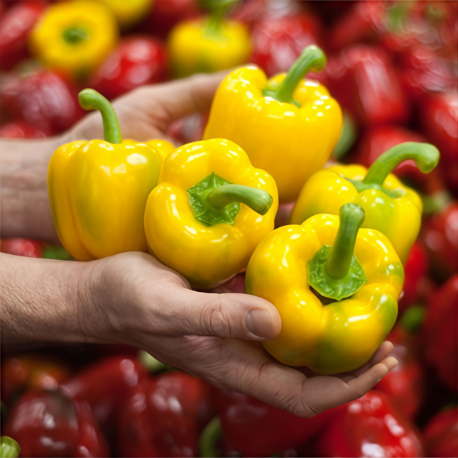 Capsicum annuum var. conoides 'Red Yellow' Bicolor Cone Pepper Seeds
