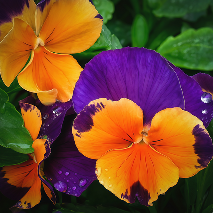 Viola Cornuta 'Purple Yellow Spots' Freckled Face Viola Seeds