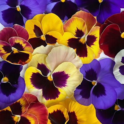 Viola Wittrockiana 'Extra Large Mix' Giant Pansy Seeds