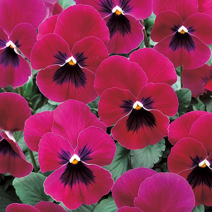 Viola Cornuta 'Wine Red Spots' Burgundy Viola Seeds